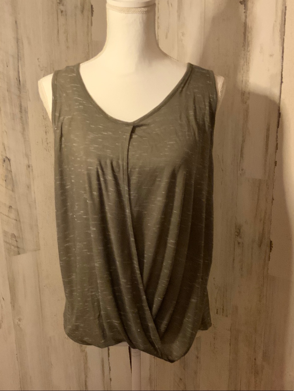 Chelsea & Violet Olive Green Twist-Hem Tank